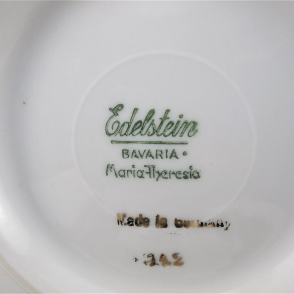 Edelstein Gravy Boat Maris Teresia Bavaria Germany Attached Underplate EUC - Picture 5 of 5